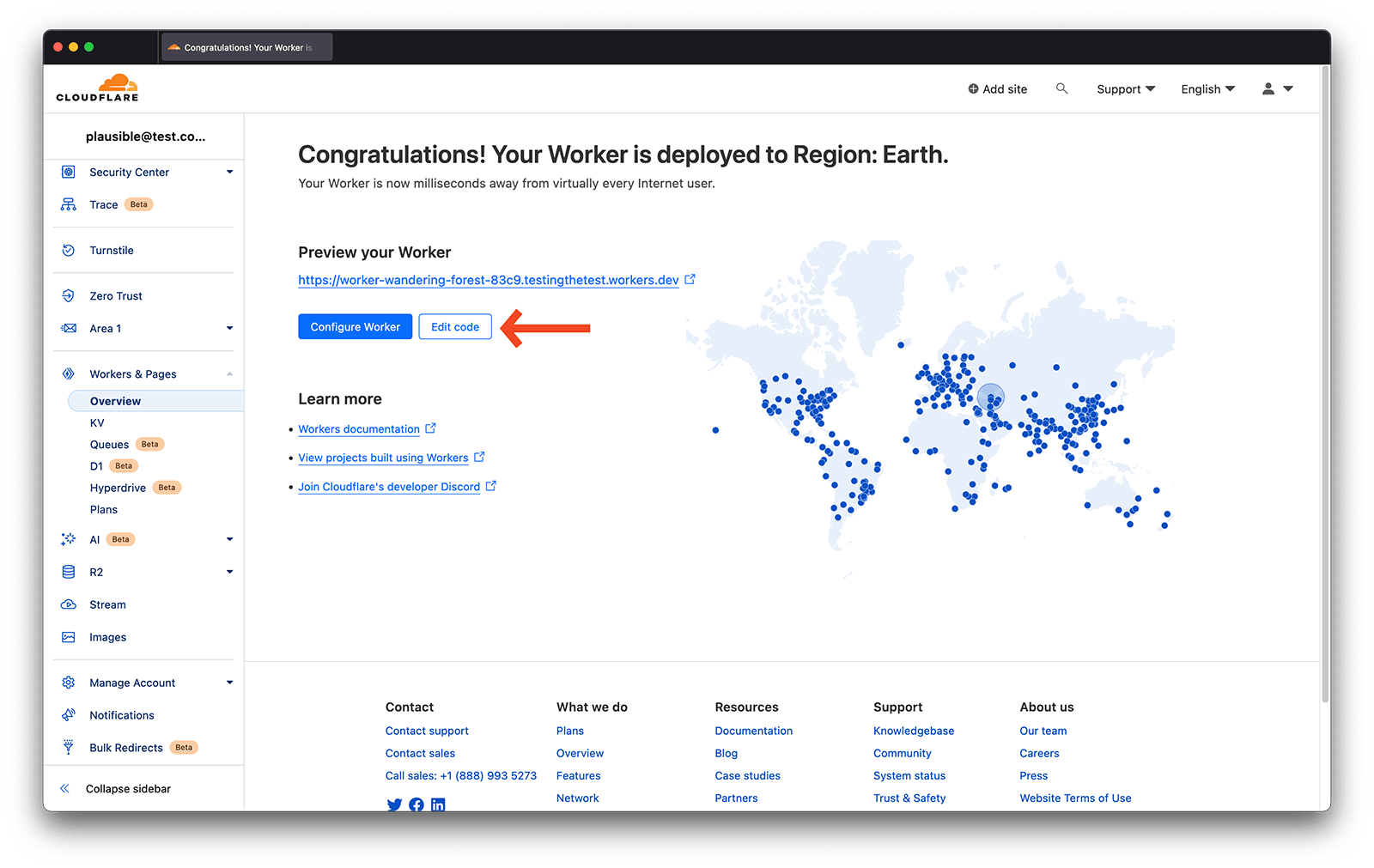 Edit CloudFlare worker